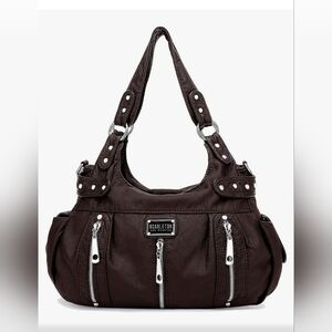 Scarleton Purses for Women Large Hobo Bags Washed Vegan Leather Shoulder Bag